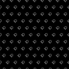 Canvas Print - Download icon isolated seamless pattern on black background