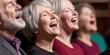 © Yan - A group of people singing joyfully in a choir, displaying expressions of happiness and engagement. Concept Choir Performance, Joyful Expressions, Community Engagement, Music and Harmony