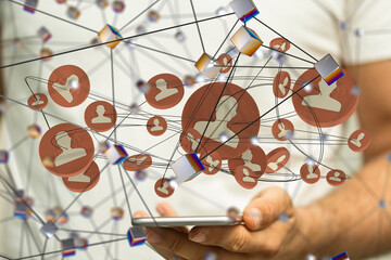 partner - organization chart team concept networking