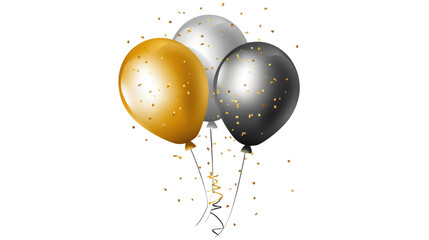 gold and silver balloons