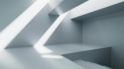 Wall Mural - White abstract architecture background, 3d rendering.