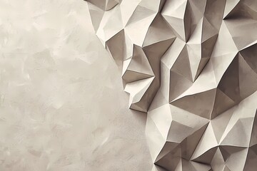 Wall Mural - abstract geometric background with 3d paper-like textures and shapes