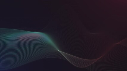 Wall Mural - Gradient Abstract Wave Background in Teal and Red