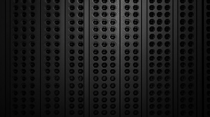 Wall Mural - chrome carbon fiber with black gradient color, dark widescreen background with hexagons with differe