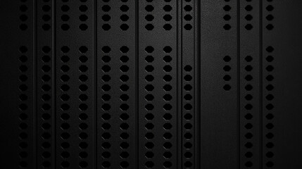 Wall Mural - chrome carbon fiber with black gradient color, dark widescreen background with hexagons with differe