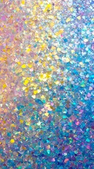 Wall Mural - experience a vibrant holographic background with a captivating blend of blue, yellow, and lilac hues