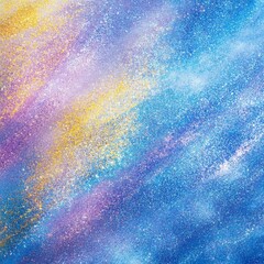 Wall Mural - a captivating holographic texture blending vibrant bright blue, sunny yellow, and soft lilac hues to