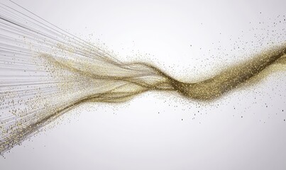 Wall Mural - A trendy abstract wireframe serves as the background, with modern science or technology art elements featured on the surface. This illustration is modern-based