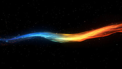 Wall Mural - a colorful, swirling line of light that appears to be moving through space -