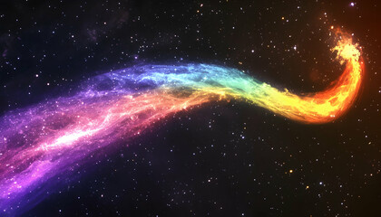 Wall Mural - a colorful, swirling line of light that appears to be moving through space -