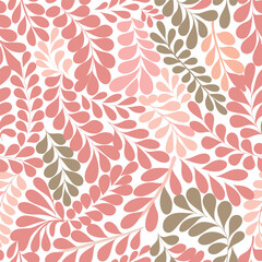 Wall Mural - seamless pattern with autumn leaves. vector illustration botanical design.perfect for wallpaper, pos