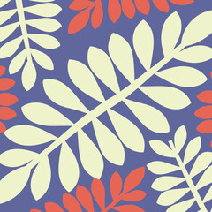Wall Mural - seamless pattern with autumn leaves. vector illustration botanical design.perfect for wallpaper, pos