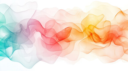 Fototapete - Flowing waves of colors blend together in a soft, abstract display, creating a tranquil and visually appealing backdrop