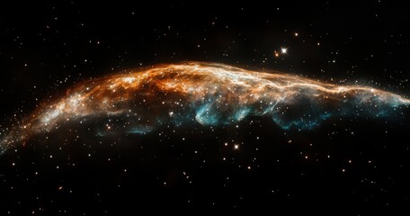 Wall Mural - Cosmic wonder: A vibrant nebula shines in the dark expanse of space.