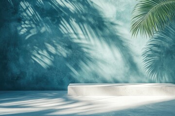 Wall Mural - Minimal product placement background with luxury summer aesthetic.