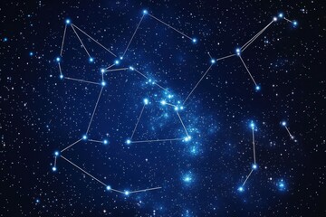 Wall Mural - Celestial Navigation: A Starry Night