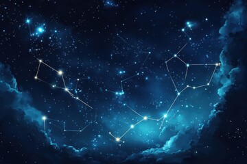 Wall Mural - Celestial Dreamscape: A Constellation in the Night Sky