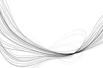 Wall Mural - abstract line art background vector. minimalist pencil hand drawn contour doodle scribble curve line