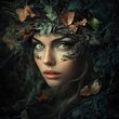 © Fotograf - A woman wears a wreath made of leaves on her head