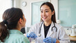© Alex_Kalin - Asian female dentist teaching child about teeth in clinic, pediatric care