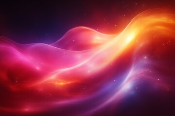 abstract swirling nebula with vibrant red, orange, and blue hues.