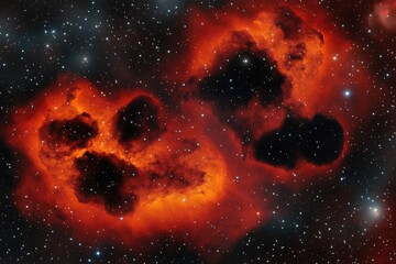 Wall Mural - a pair of stars shining brightly in the dark night sky