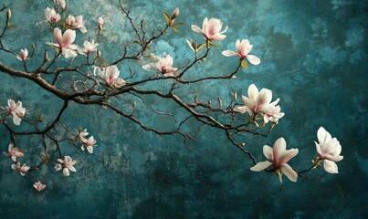 Wall Mural - Blossoming Magnolia tree