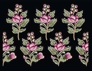 a seamless border pattern of blooming summer flowers in vibrant colors, designed to bring warmth and