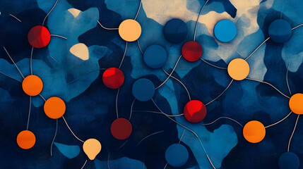 Abstract network connection, nodes, digital communication, global network, data visualization, background texture, for technology or communication concepts.