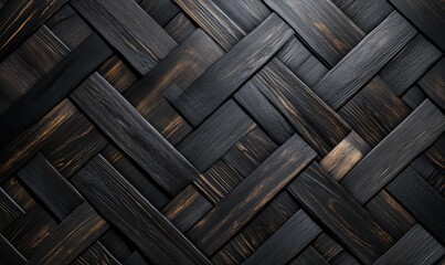 Wall Mural - design of dark wood background