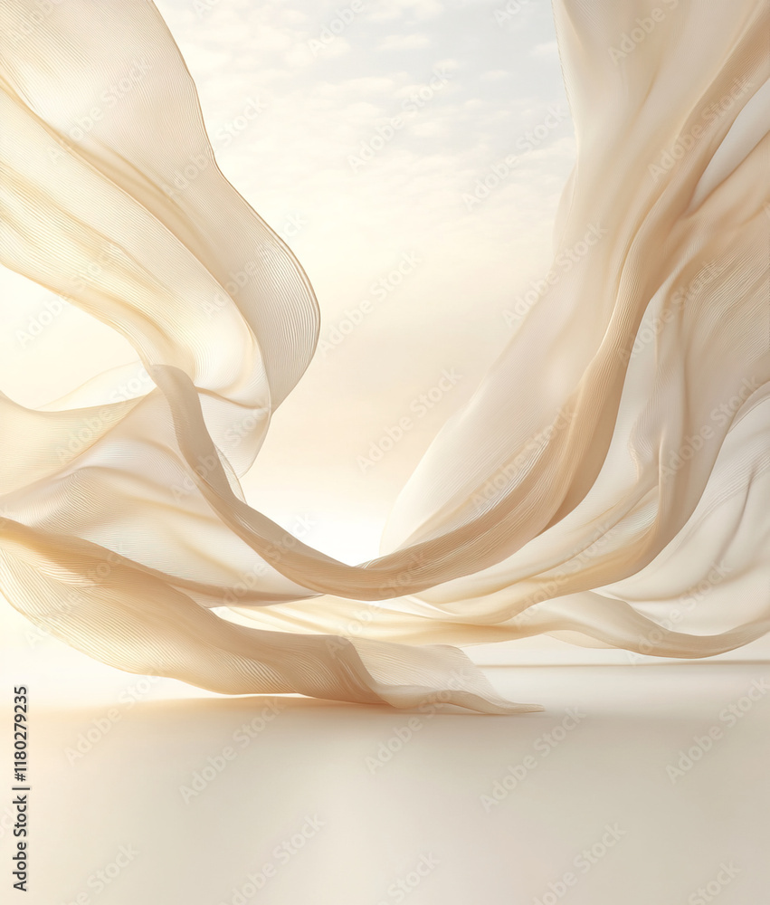Wind Backdrop Background with curtains waving in the wind Stock Photo | Adobe Stock