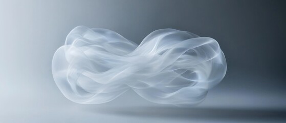 A white object with a curved shape that looks like a wave