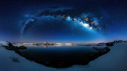 A beautiful night sky with a large milky way