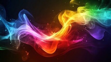 Wall Mural - abstract smoke in dark background