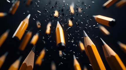 Wall Mural - pencils background
