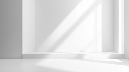 Wall Mural - high quality 8kThe white background image simulates the lighting of a photo studio that can put things or text on it.