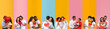 © Prostock-studio - Diverse couples share joyful moments of affection and connection in a colorful collage. This celebration of love highlights their happiness and togetherness on Valentine's Day.