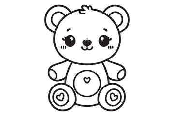 Wall Mural - Teddy Bear Coloring Pages