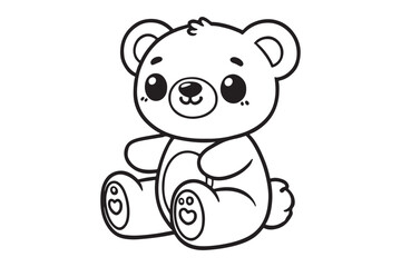 Wall Mural - Teddy Bear Coloring Pages