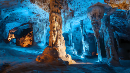 Wall Mural - magnificent limestone stalagmite formation