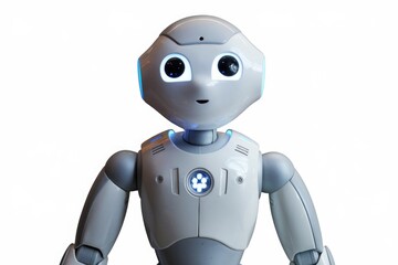 Leinwandbilder - A friendly humanoid robot with expressive eyes and a sleek design.