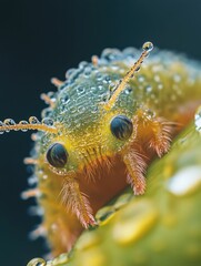 Canvas Print - Close-up of bug with water droplets