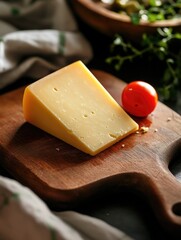 Sticker - Wooden cutting board with cheese