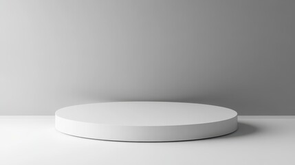 Wall Mural - White room background. Abstract empty studio. Horizontal bg. Light scene for product. Simple grey neutral color backdrop. Gray gradient table. Texture blank wall and floor. Mockup. illustration