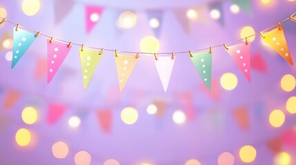 Wall Mural - party - colorful bokeh and retro string lights in festive background party - colorful bokeh and retr