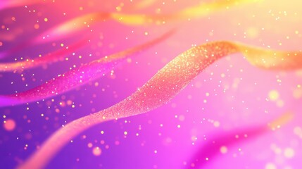 Wall Mural - Abstract background. Party, Celebration or special birthday background with golden shiny glitters or ribbon falling in gradient background. Creative and Modern design in illustration.