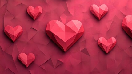 Wall Mural - Pattern seamless heart abstract background pink luxury color geometric .