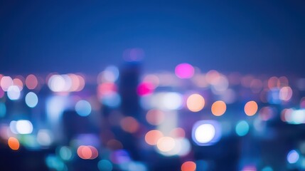 Wall Mural - Blurred heart bokeh background with abstract motion of city lights at nightBlurred heart bokeh background with abstract motion of city lights at night