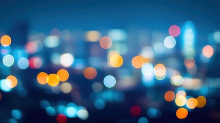 Wall Mural - Blurred heart bokeh background with abstract motion of city lights at nightBlurred heart bokeh background with abstract motion of city lights at night