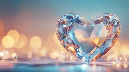 Wall Mural - Heart shape bokeh Valentine day background, women day love gradient